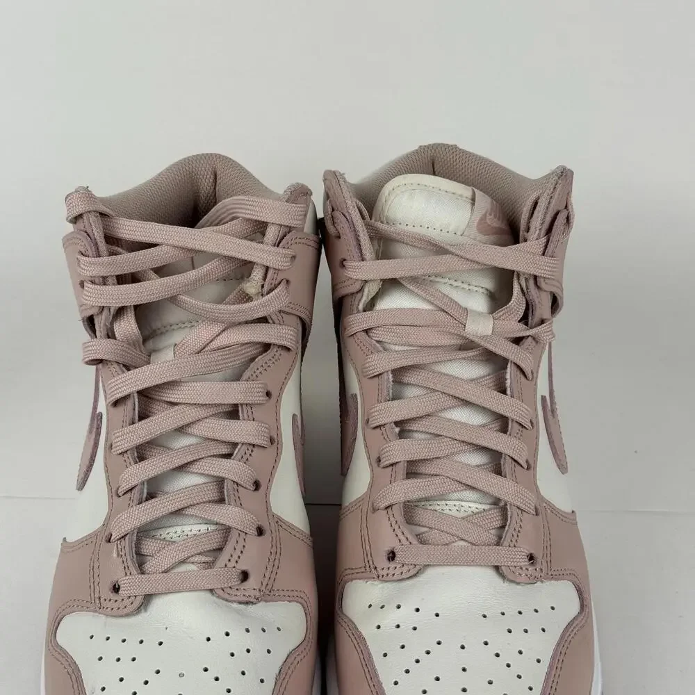 Nike Dunk High Women's 8 PInk Oxford White Leather Sneaker Shoes DD1869-003 - Picture 5 of 8